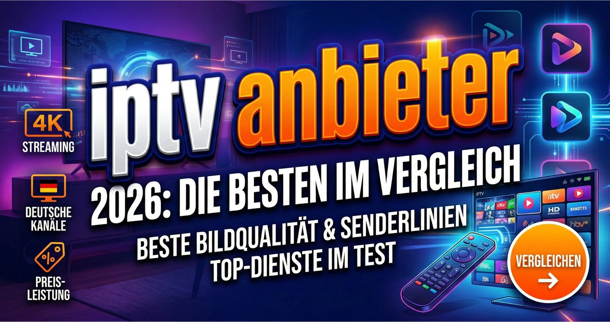 IPTV Anbieter 2026: Die besten im Vergleich